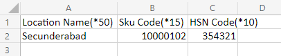 After entering the valid data in Misc HSN Code XL module Load theexcel ...